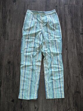 Janasya Striped Cotton Pants Size XS